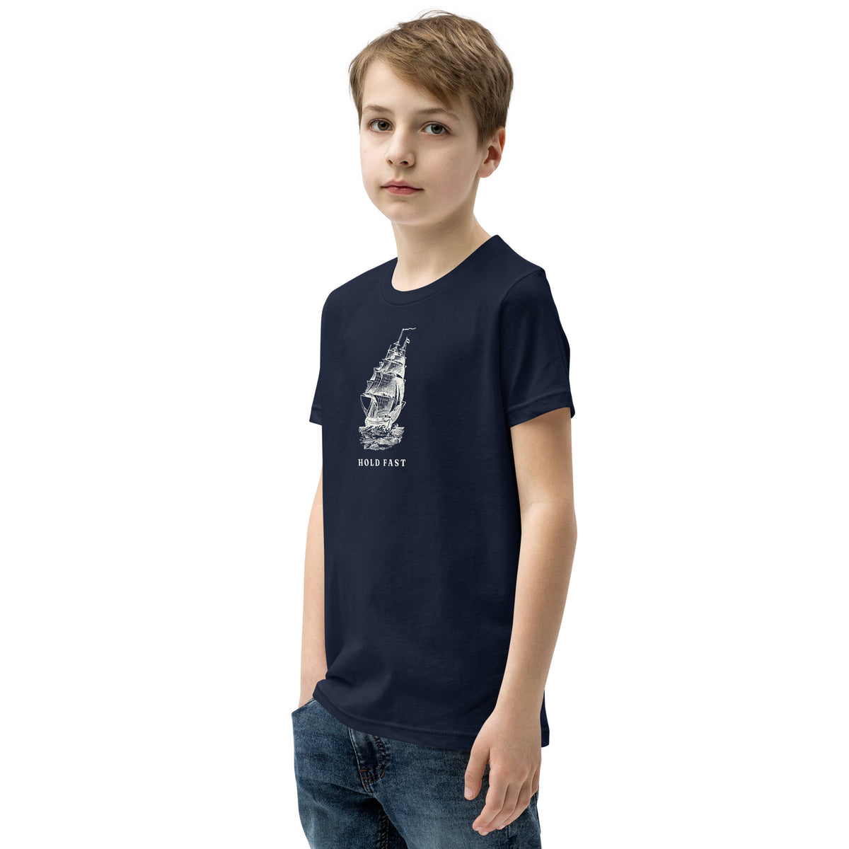 Jolly & Goode Youth T-shirts Hold Fast Nautical Youth Tee Cheeky British Style