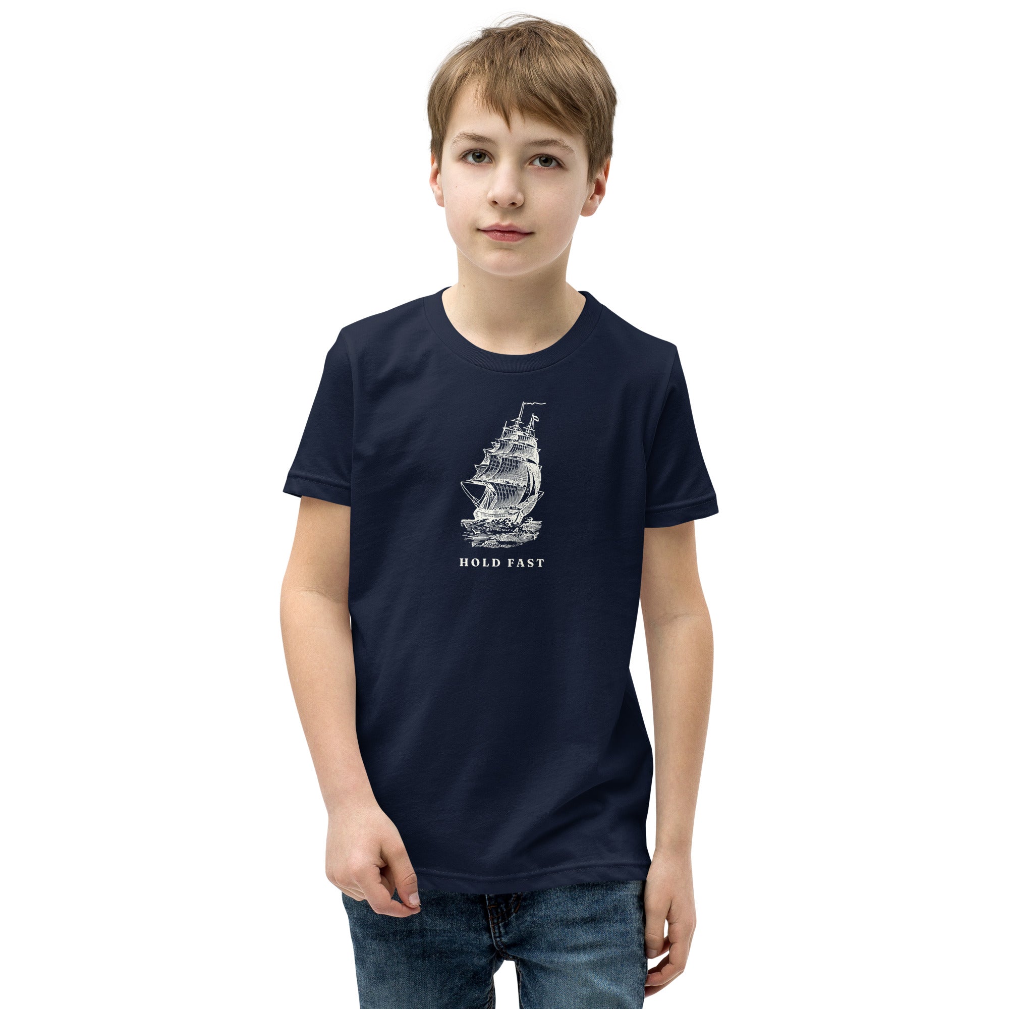 Jolly & Goode Youth T-shirts Hold Fast Nautical Youth Tee Cheeky British Style