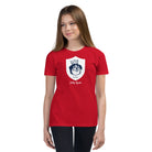 Jolly & Goode Youth T-shirts Red / S Jolly Goode London Crowned Dog Shield Youth Tee Cheeky British Style