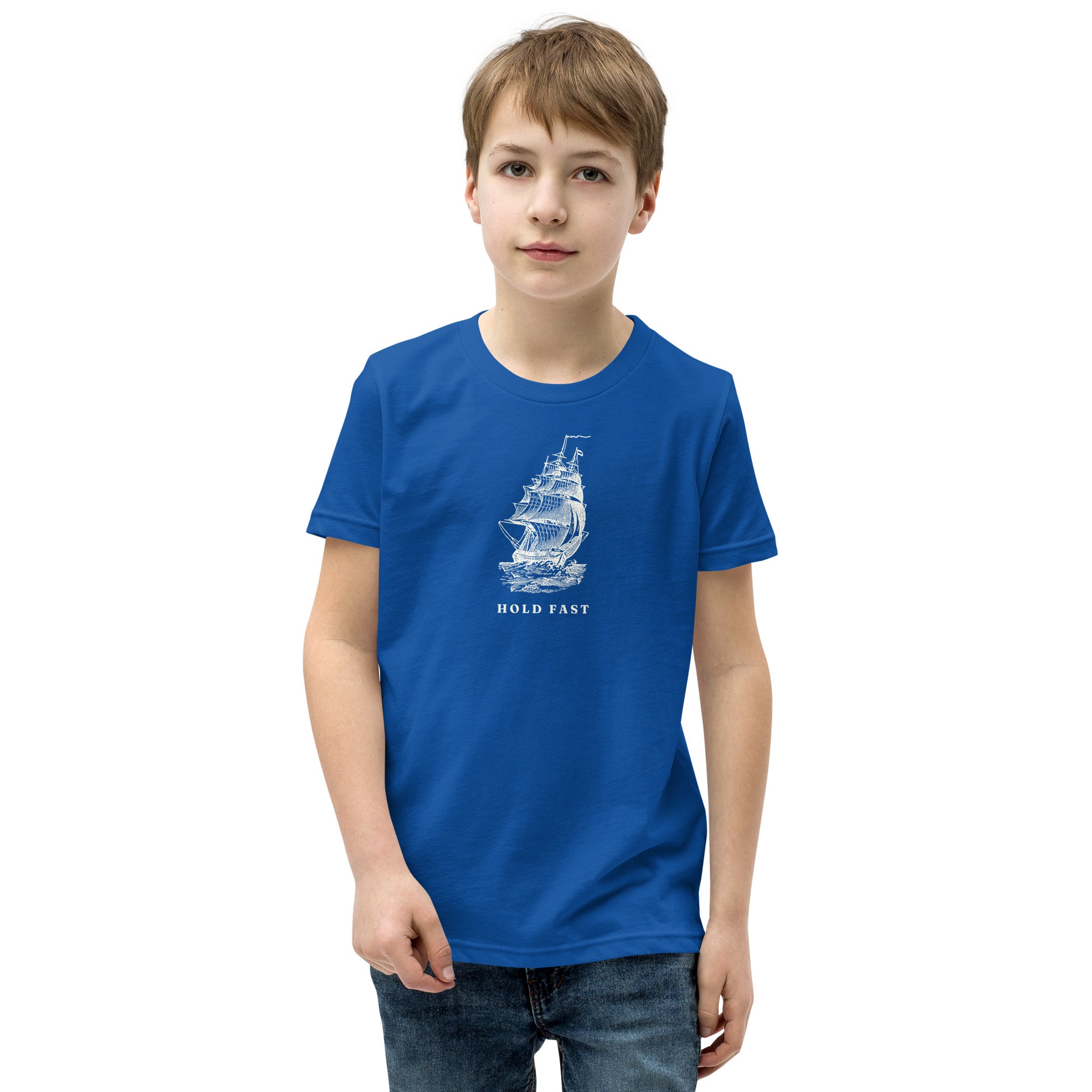 Jolly & Goode Youth T-shirts True Royal / S Hold Fast Nautical Youth Tee Cheeky British Style