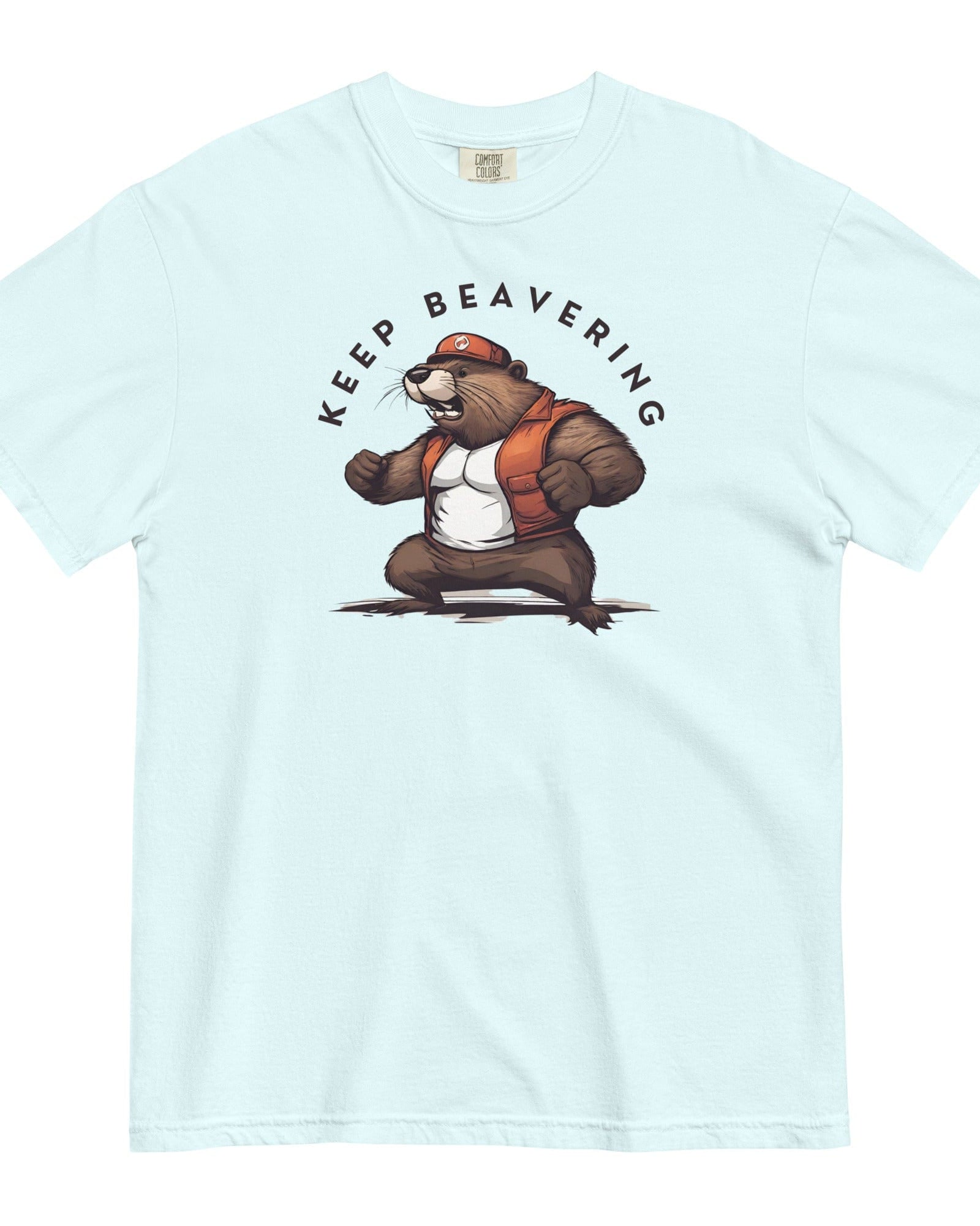 Keep Beavering T-shirt | Garment-dyed Heavyweight Cotton Chambray / S Shirts & Tops Jolly & Goode