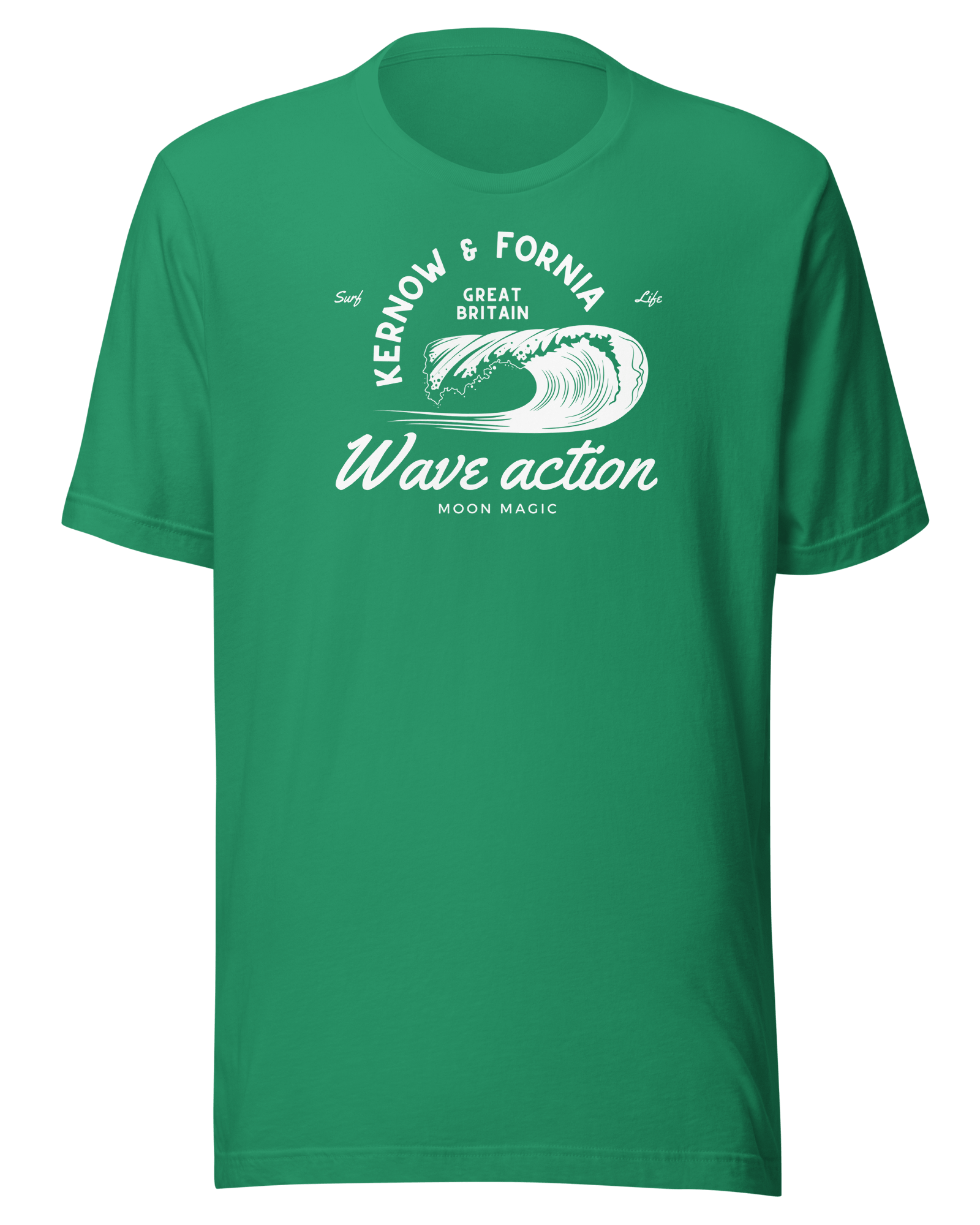 Kernow & Fornia Great Britain Wave Action T-shirt Kelly / S Shirts & Tops Jolly & Goode