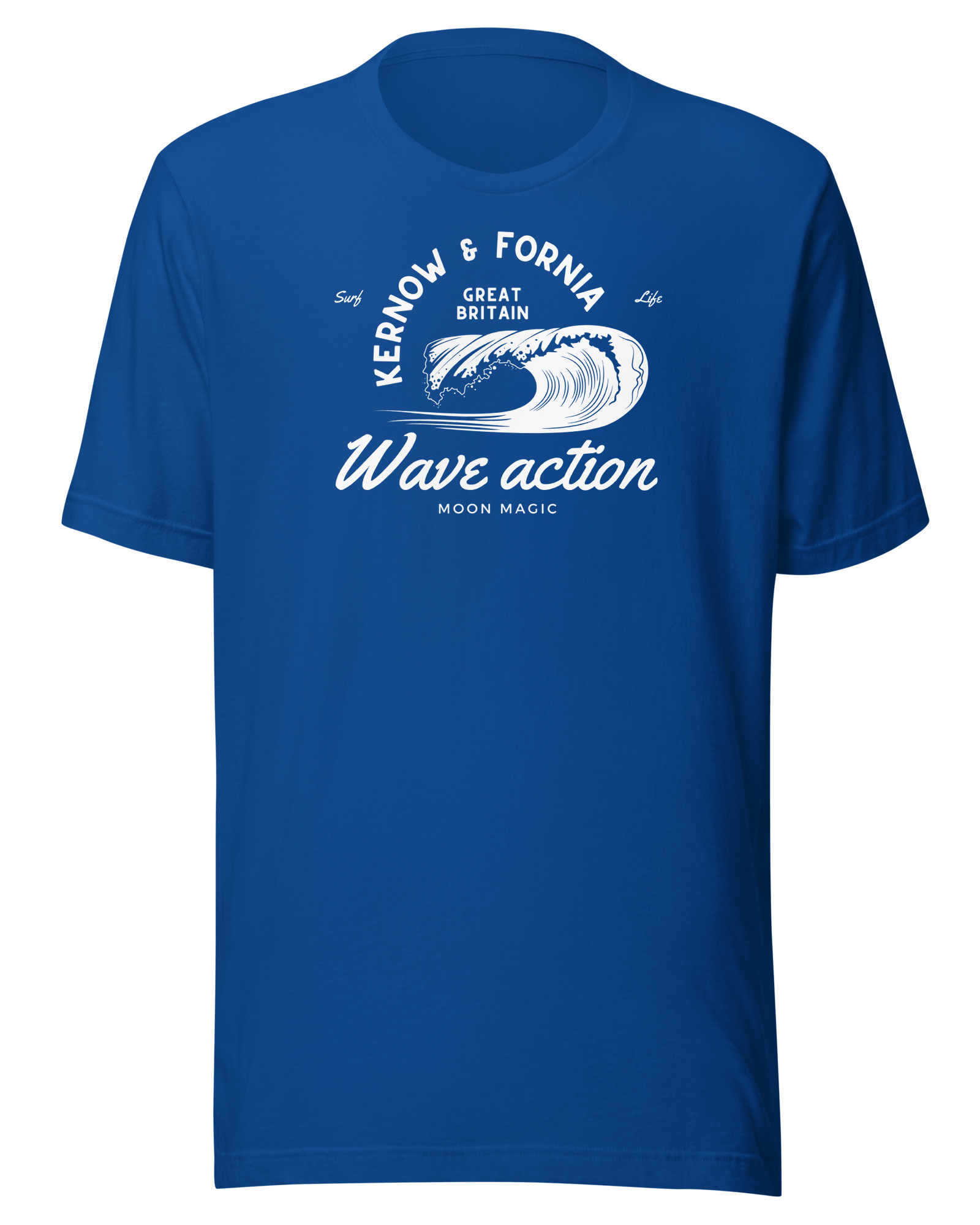 Kernow & Fornia Great Britain Wave Action T-shirt True Royal / S Shirts & Tops Jolly & Goode