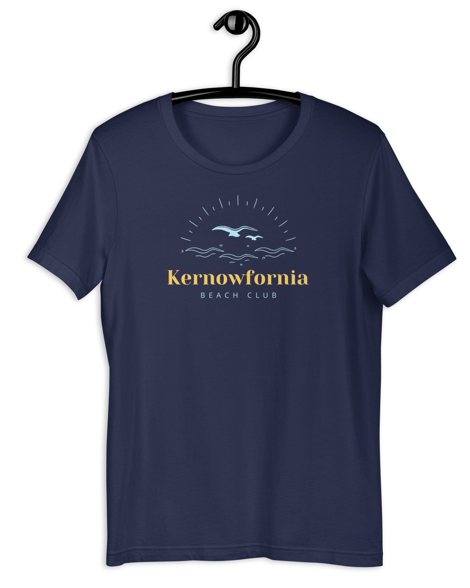Kernowfornia Beach Club T-shirt | Organic Cotton Navy / S Shirts & Tops Jolly & Goode