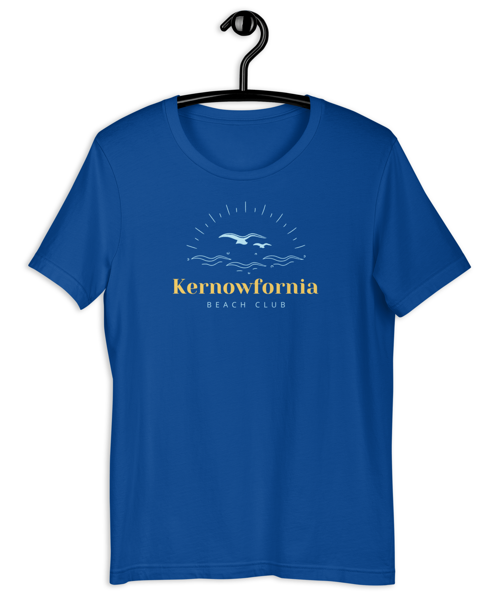 Kernowfornia Beach Club T-shirt | Organic Cotton True Royal / S Shirts & Tops Jolly & Goode
