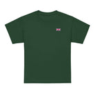 Kids Union Jack T-shirt | Left Chest | Youth Size Forest Green / XS kids shirts Jolly & Goode