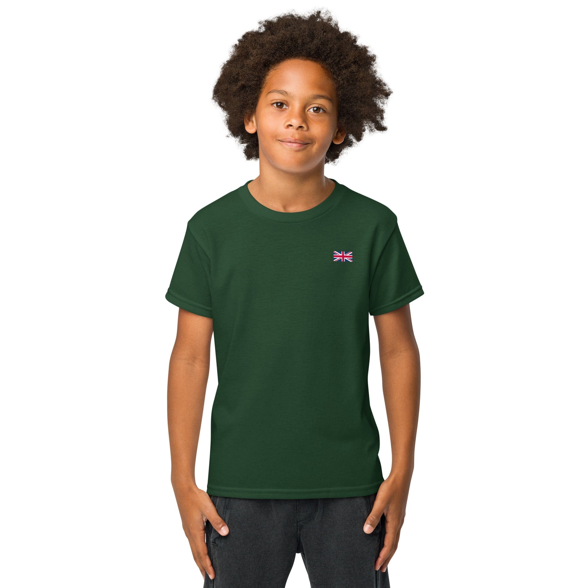 Kids Union Jack T-shirt | Left Chest | Youth Size.