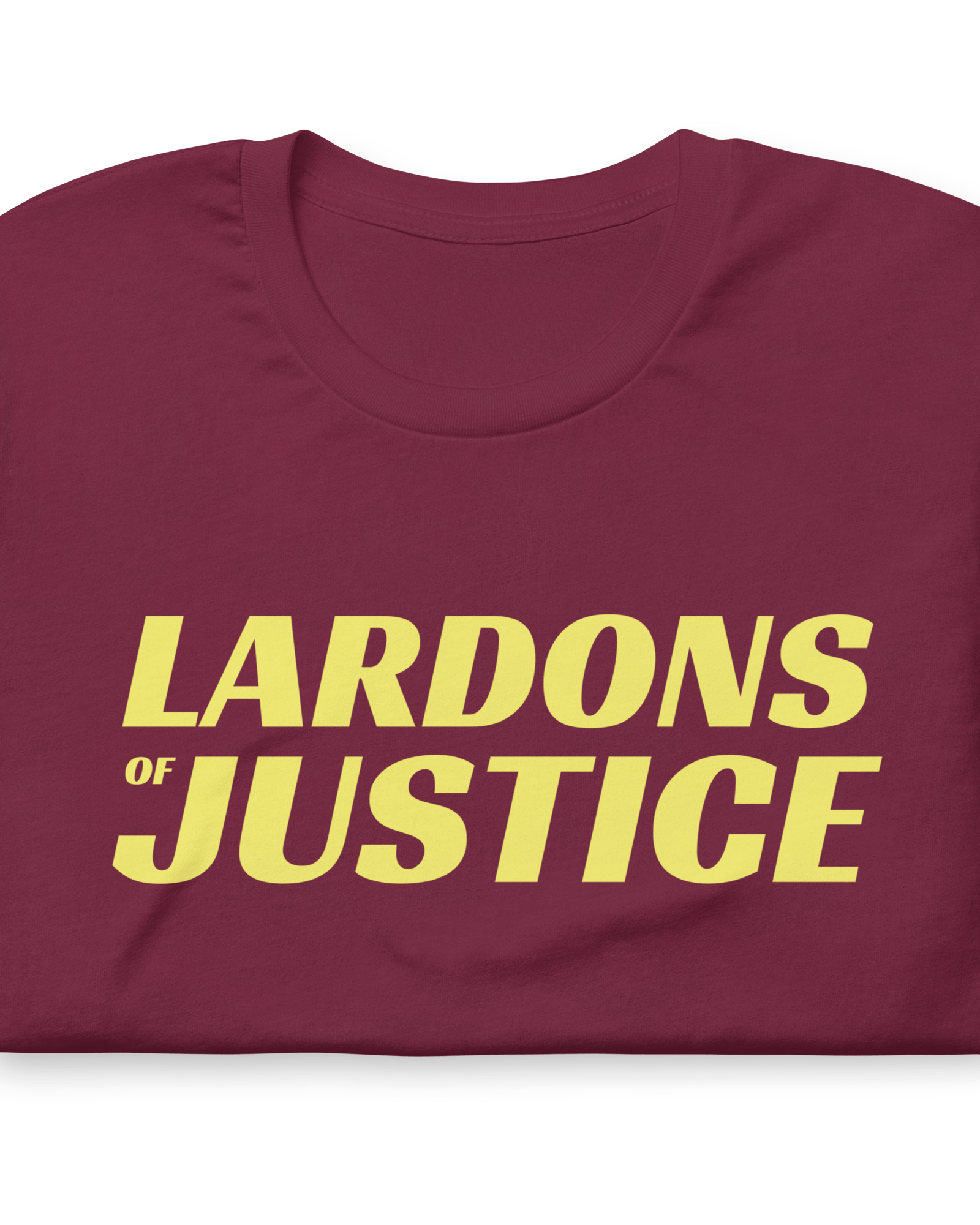 Lardons of Justice T-shirt Maroon / S Jolly & Goode