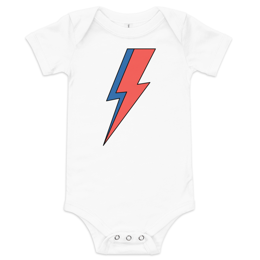Lightning Bolt Baby Onesie White / 3-6m Jolly & Goode