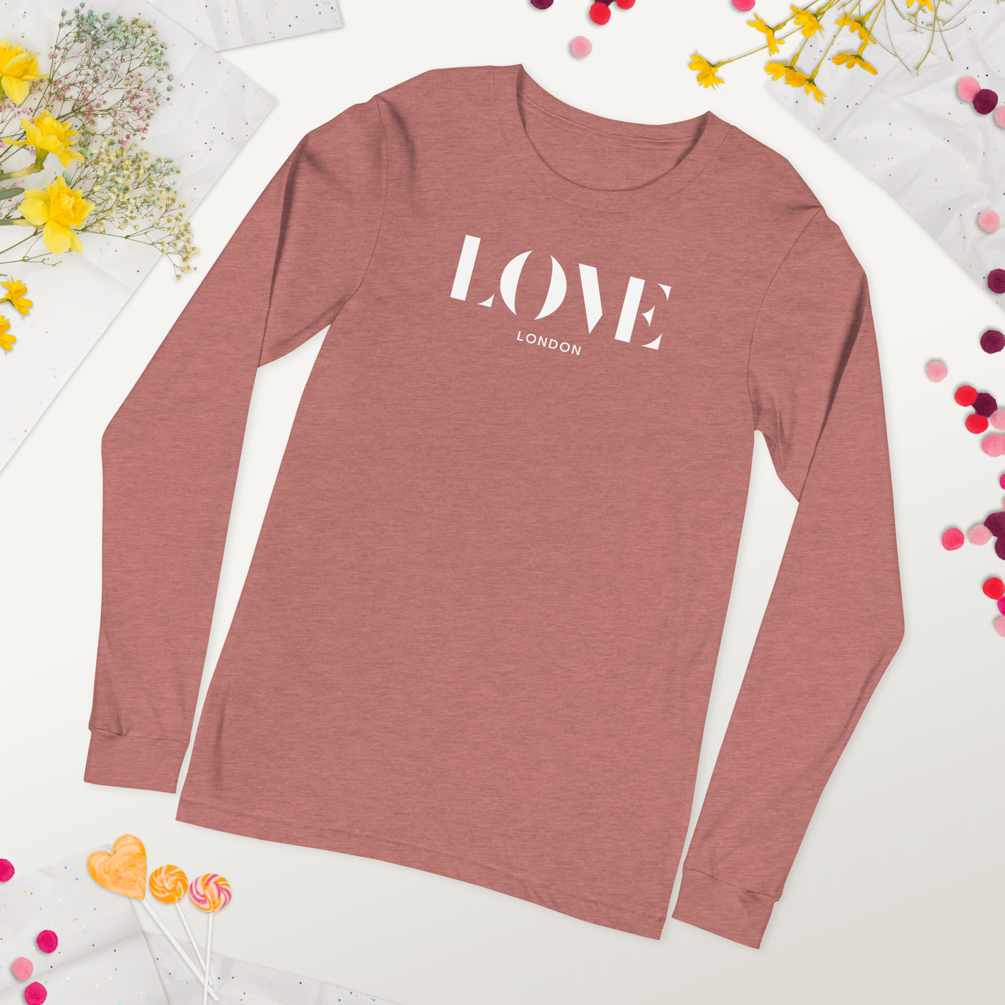 Love London Long Sleeve Shirt Heather Mauve / XS Shirts & Tops Jolly & Goode