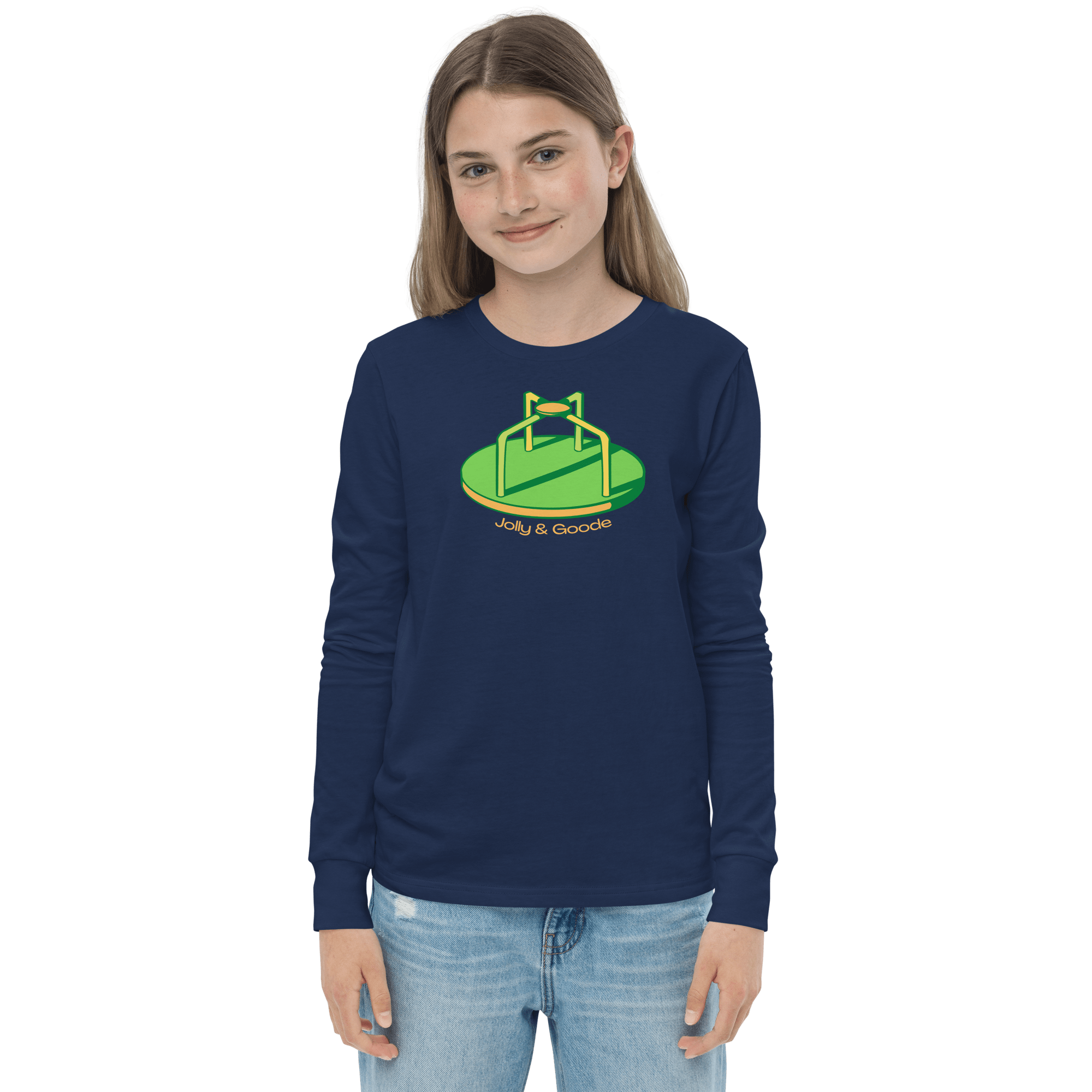 Merry Go Round Youth Long Sleeve Navy / S Shirts & Tops Jolly & Goode