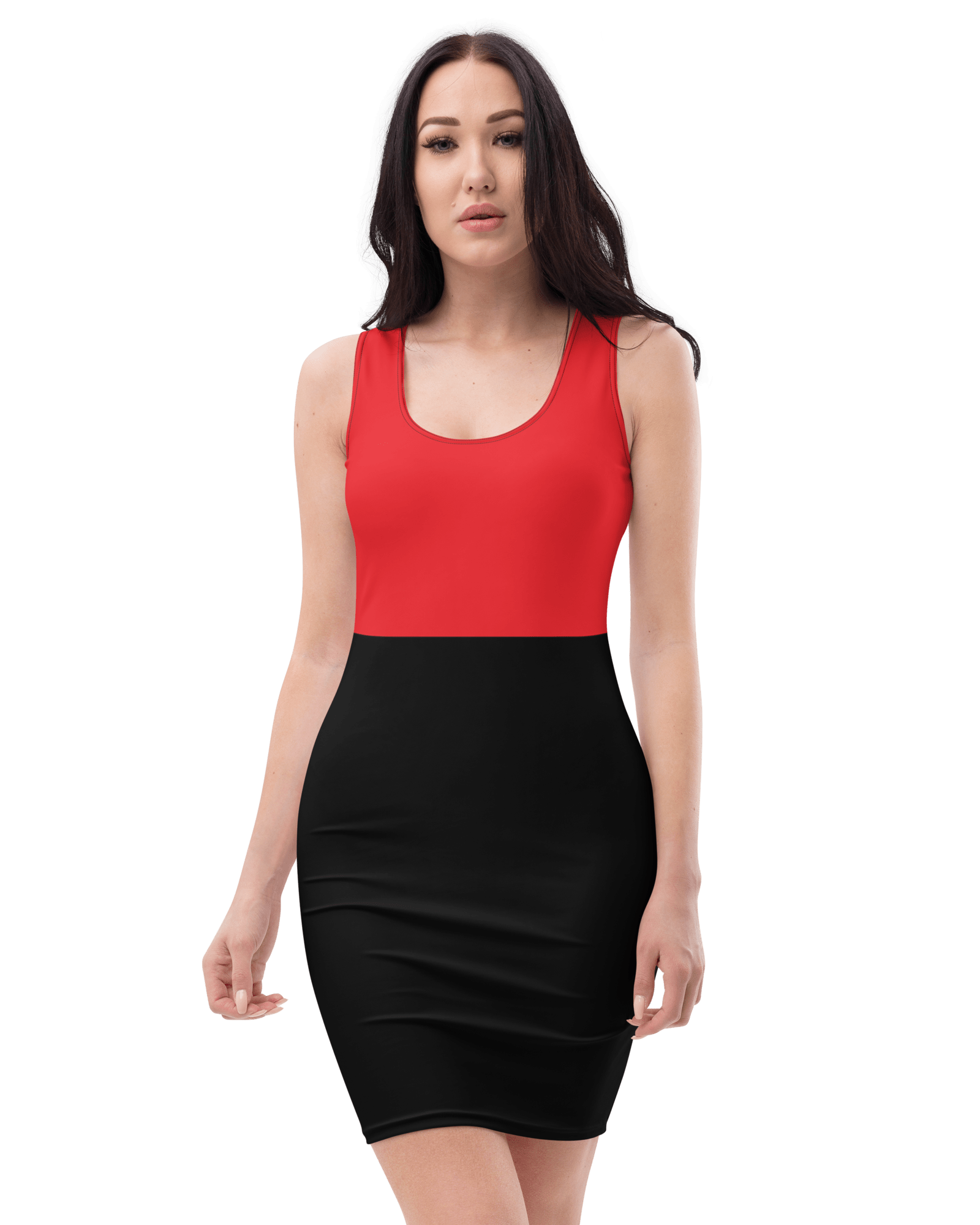 New Bond Street Fitted Dress | Red & Black XS Fitted Dress Jolly & Goode