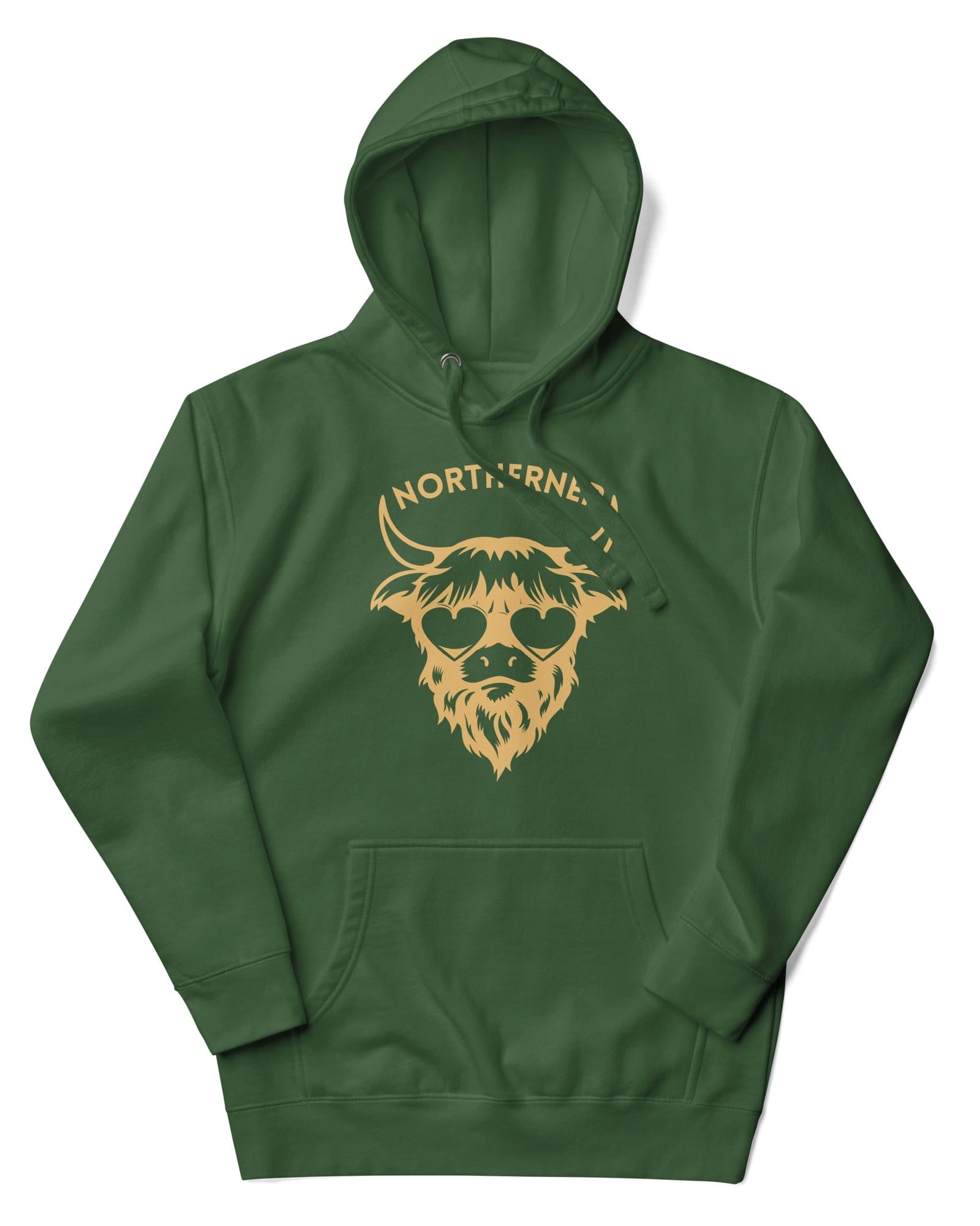Northerner Hoodie | Heart Eyes | Unisex Fit Forest Green / S Jolly & Goode