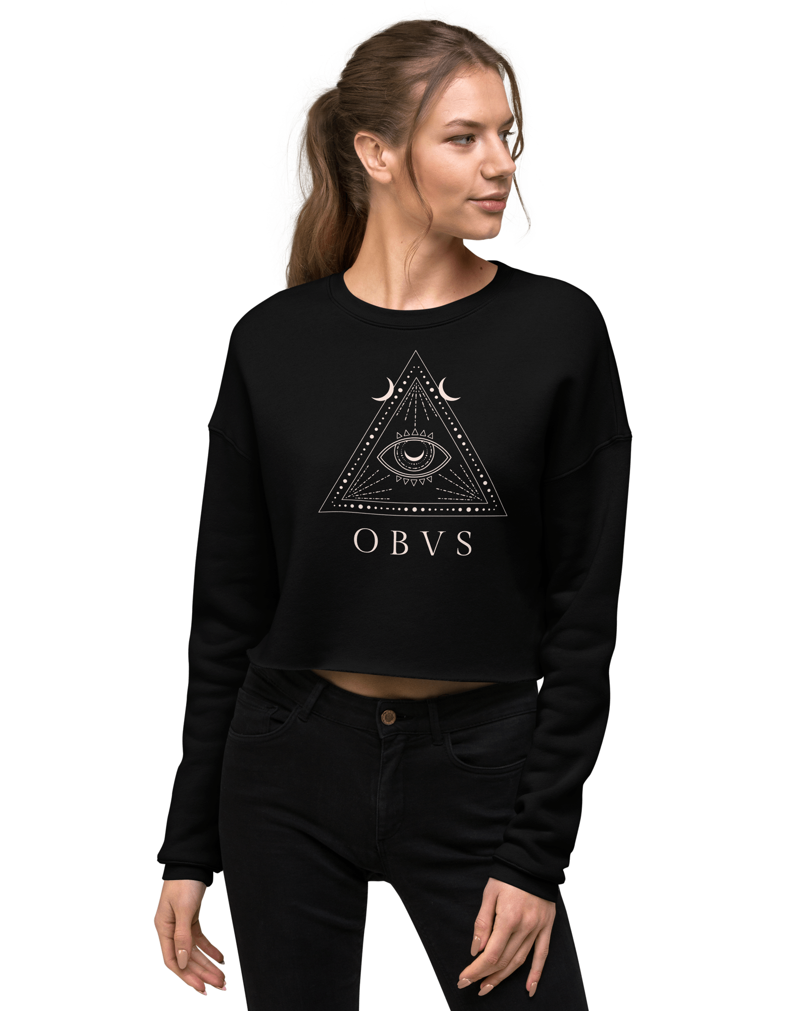 Obvs Crop Sweatshirt Obviously Black / S Jolly & Goode
