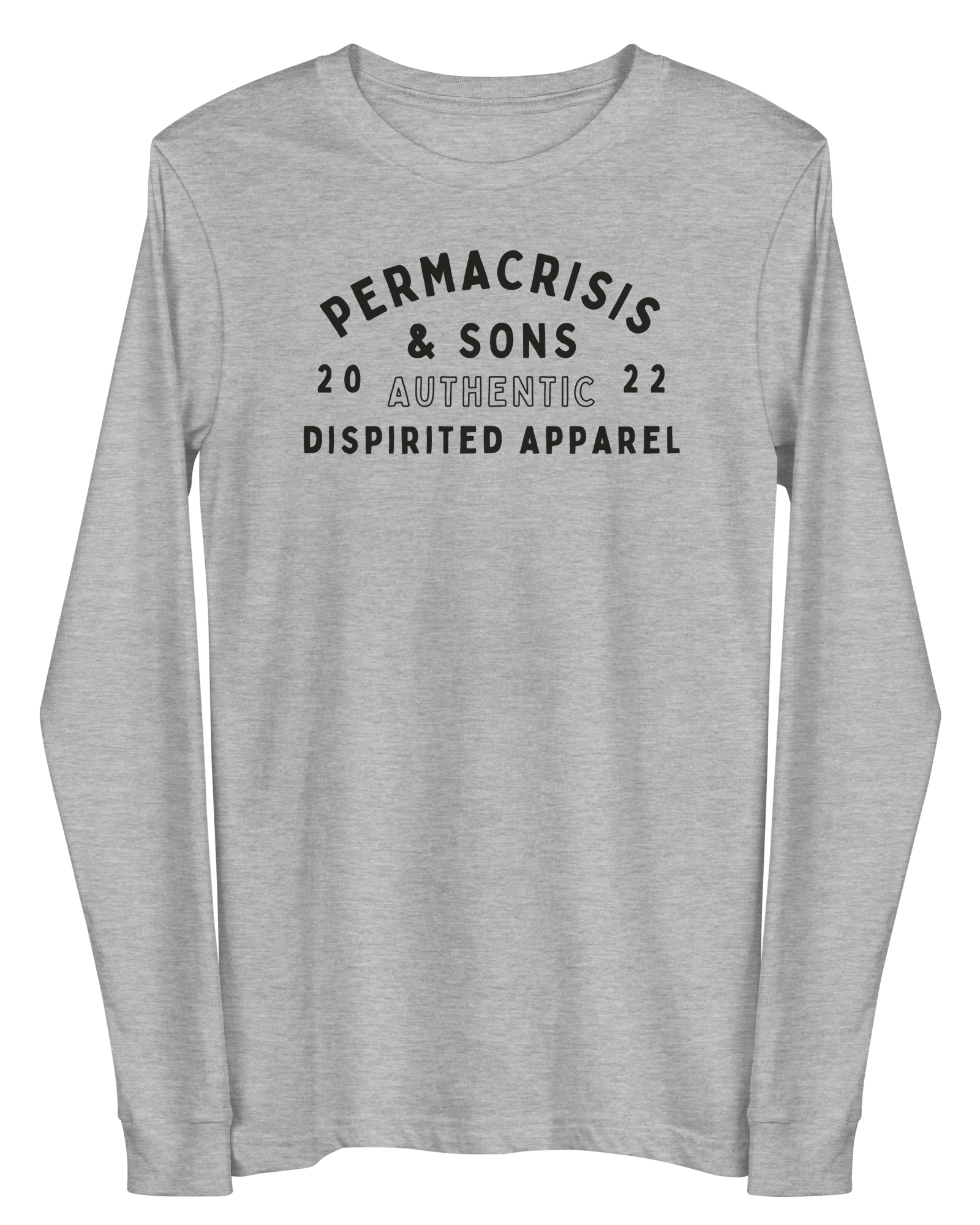 Permacrisis & Sons Long-Sleeve Shirt Athletic Heather / XS Jolly & Goode