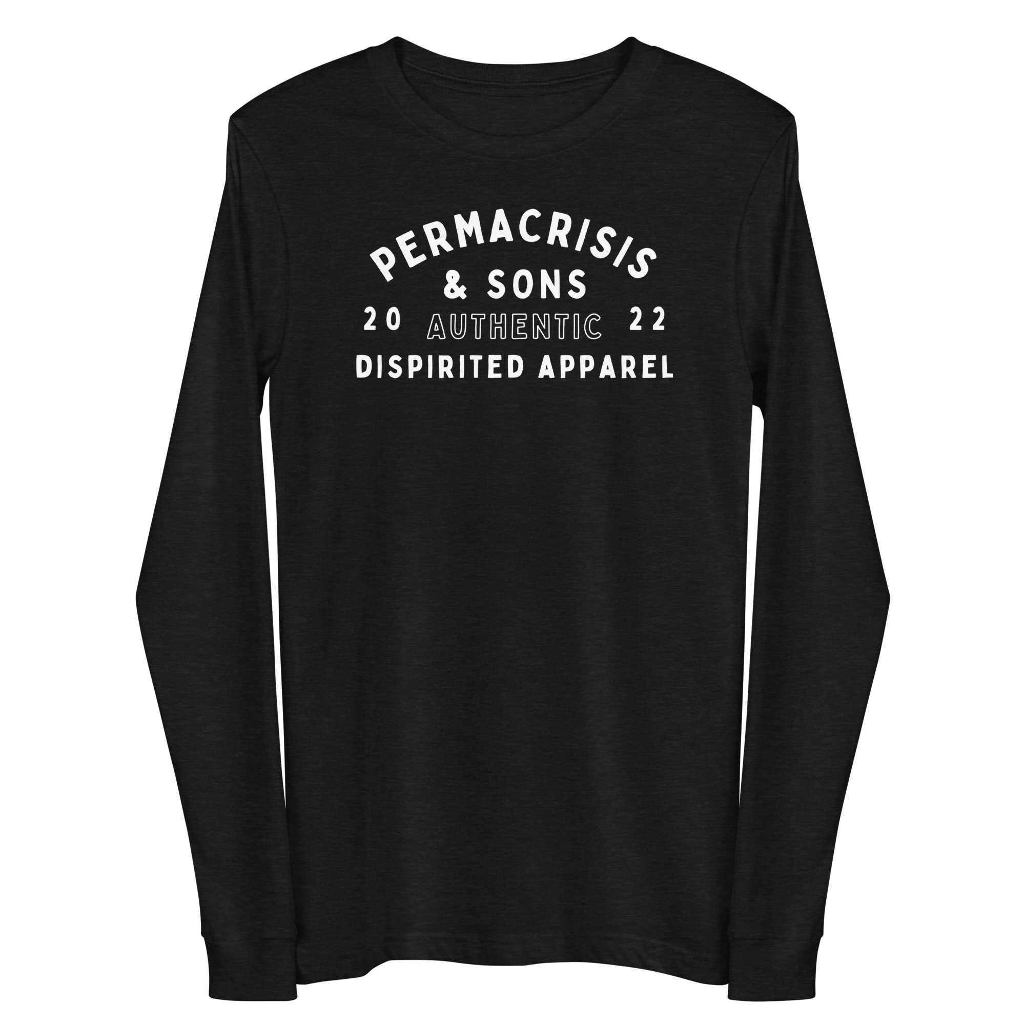Permacrisis & Sons Long-Sleeve Shirt Black Heather / XS Jolly & Goode