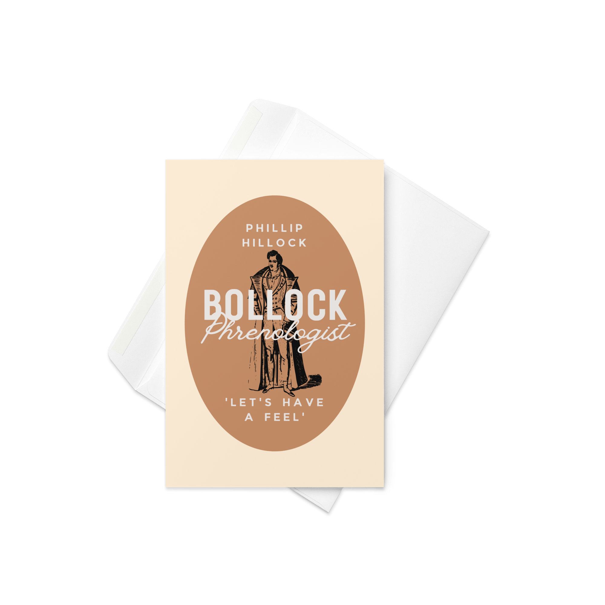 Phillip Hillock Bollock Phrenologist Greeting Card 4″×6″ Jolly & Goode