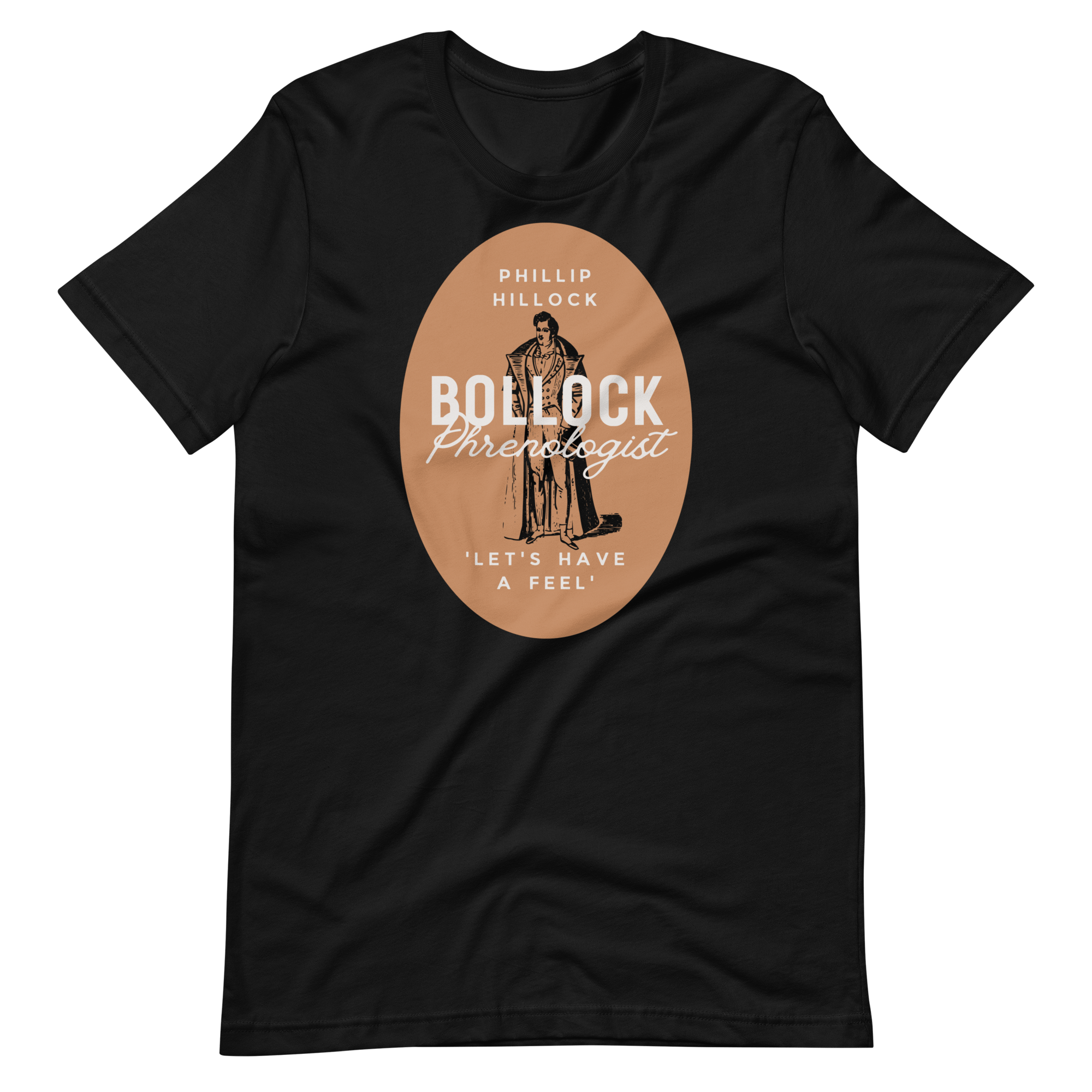 Phillip Hillock Bollock Phrenologist T-shirt Black / S Jolly & Goode