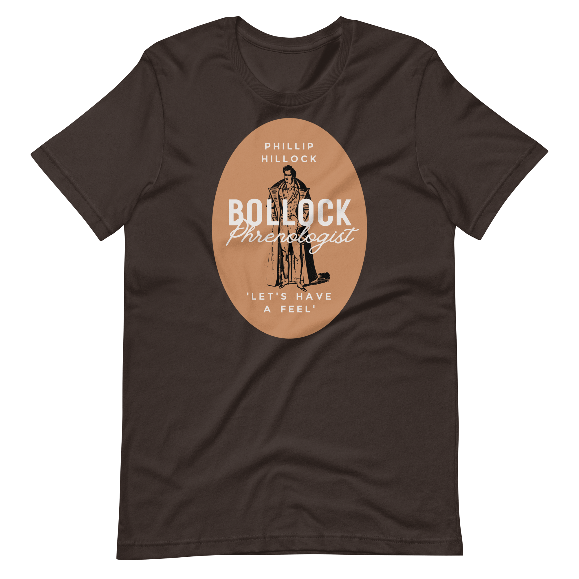 Phillip Hillock Bollock Phrenologist T-shirt Brown / S Jolly & Goode