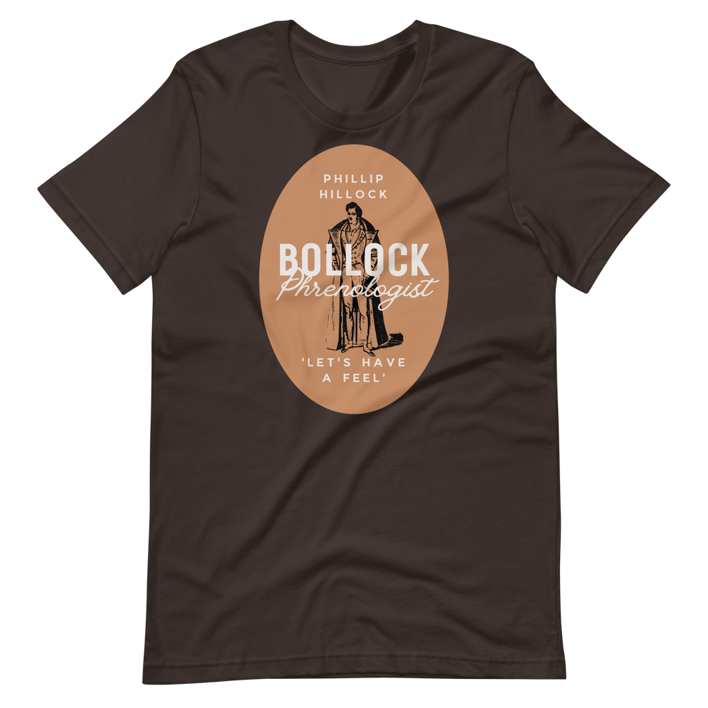Phillip Hillock Bollock Phrenologist T-shirt Brown / S Jolly & Goode