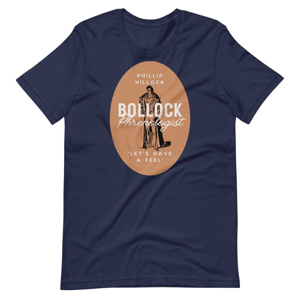 Phillip Hillock Bollock Phrenologist T-shirt Jolly & Goode