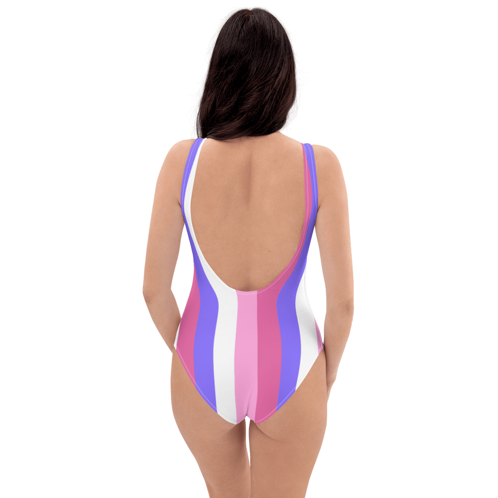 Pink & Purple Stripe One-Piece Swimsuit Jolly & Goode