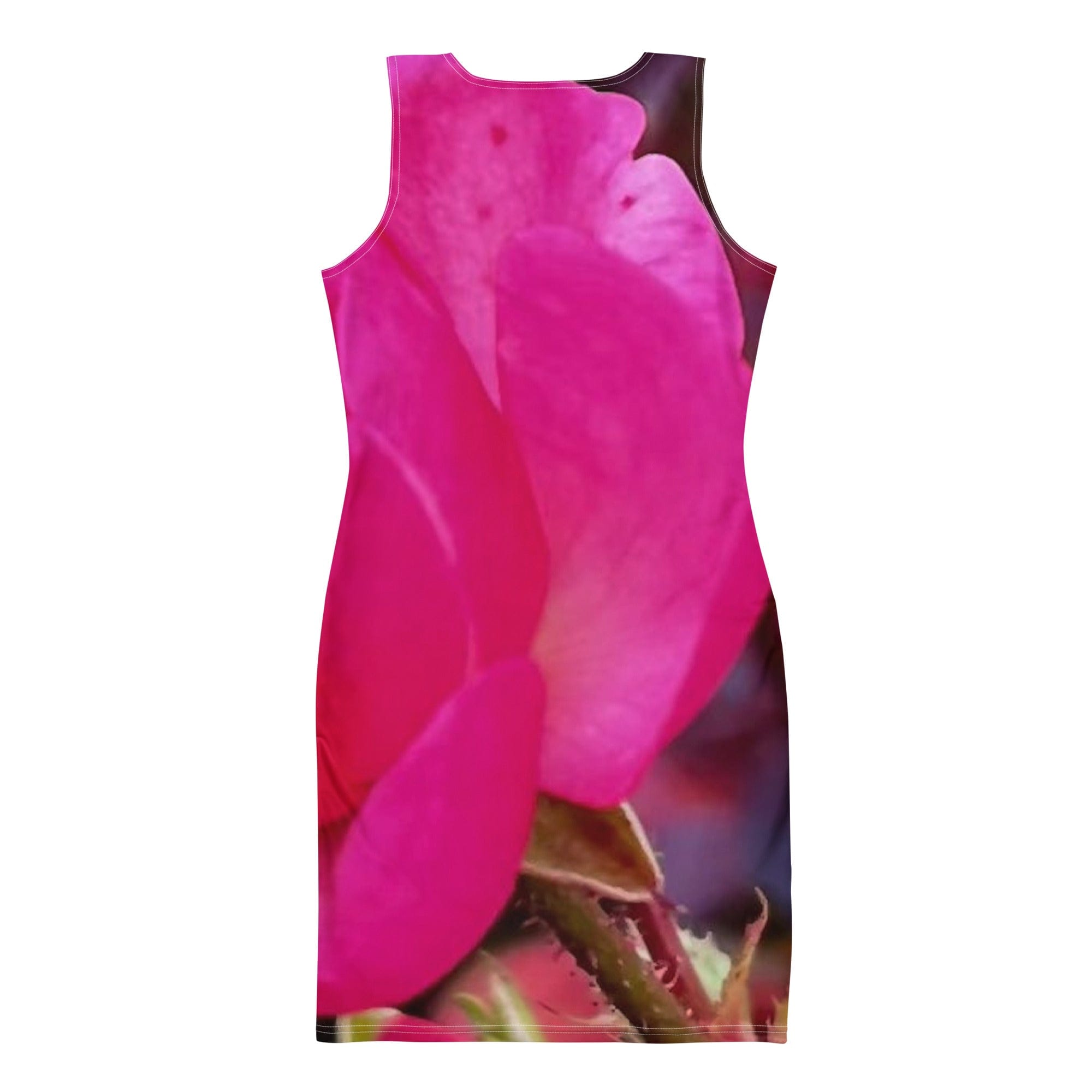 Pink & Red Rose Bodycon Dress | Body Contour Dress.