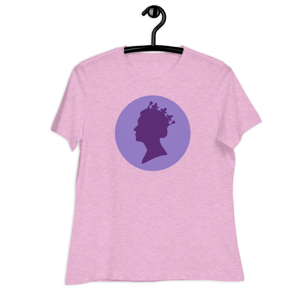 Queen's Jubilee Silhouette | Women's Relaxed T-Shirt Heather Prism Lilac / S Shirts & Tops Jolly & Goode