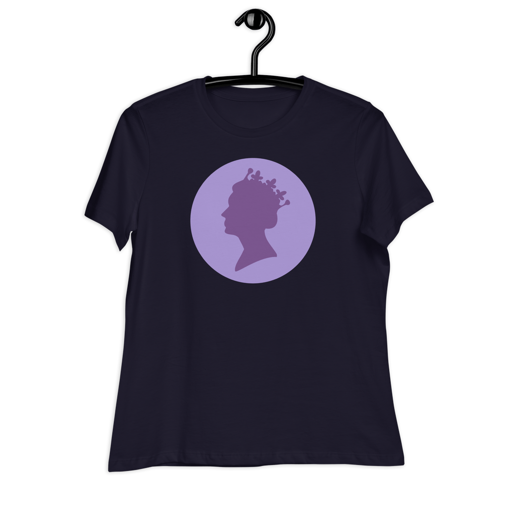 Queen's Jubilee Silhouette | Women's Relaxed T-Shirt Navy / S Shirts & Tops Jolly & Goode