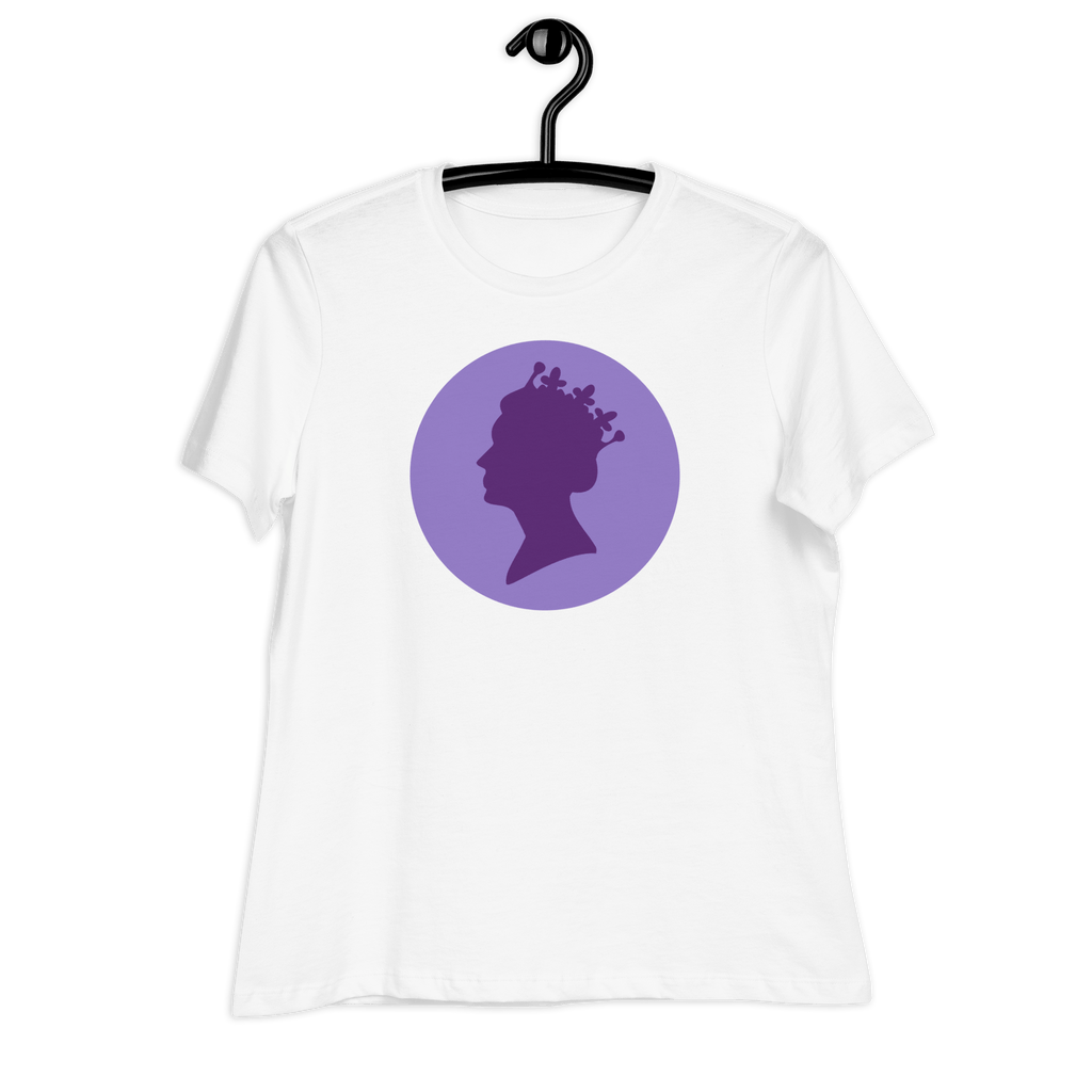 Queen's Jubilee Silhouette | Women's Relaxed T-Shirt White / S Shirts & Tops Jolly & Goode