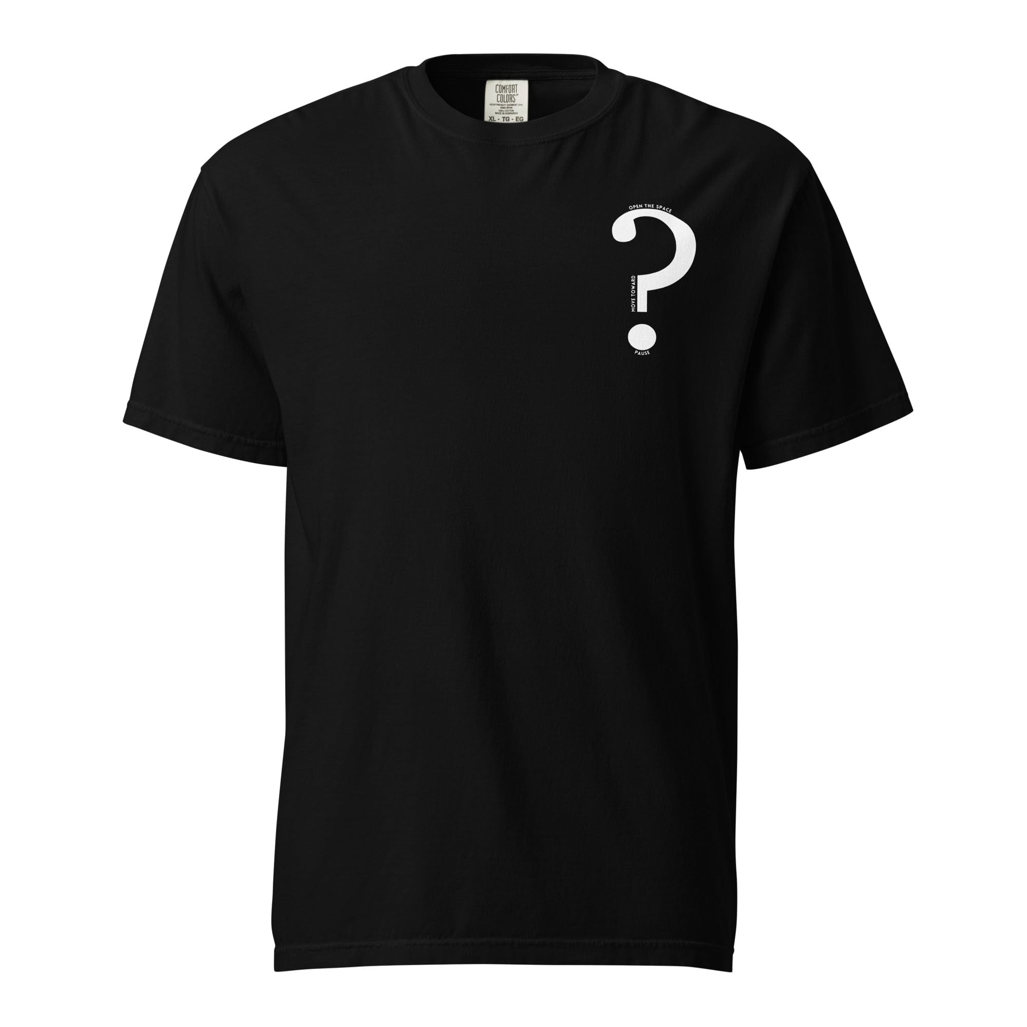 Question Mark: Pause, Move Toward, Open the Space | T-shirt Black / S Shirts & Tops Jolly & Goode