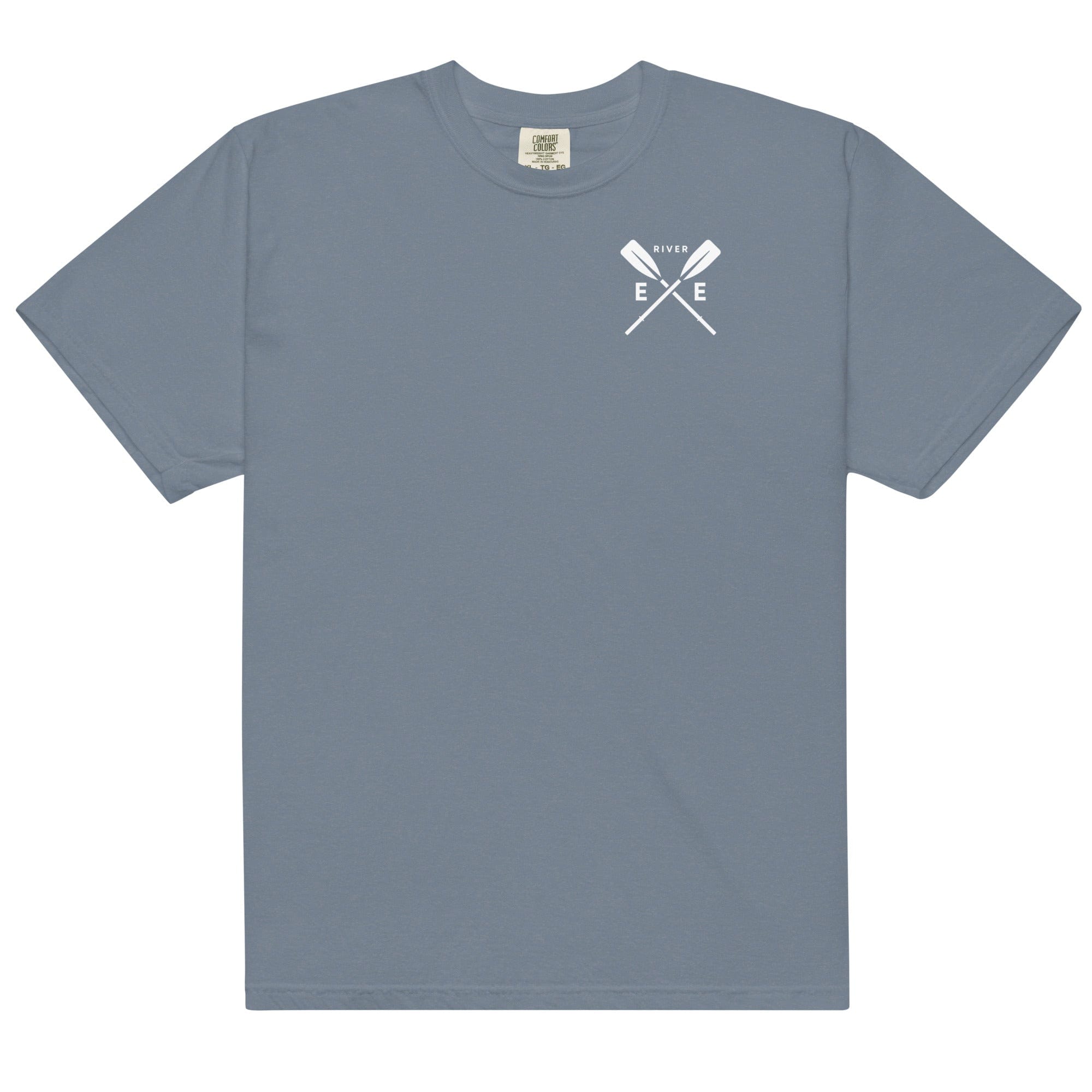 River Exe Garment-Dyed Heavyweight Cotton T-shirt | Exeter Gift Shop Blue Jean / S Shirts & Tops Jolly & Goode