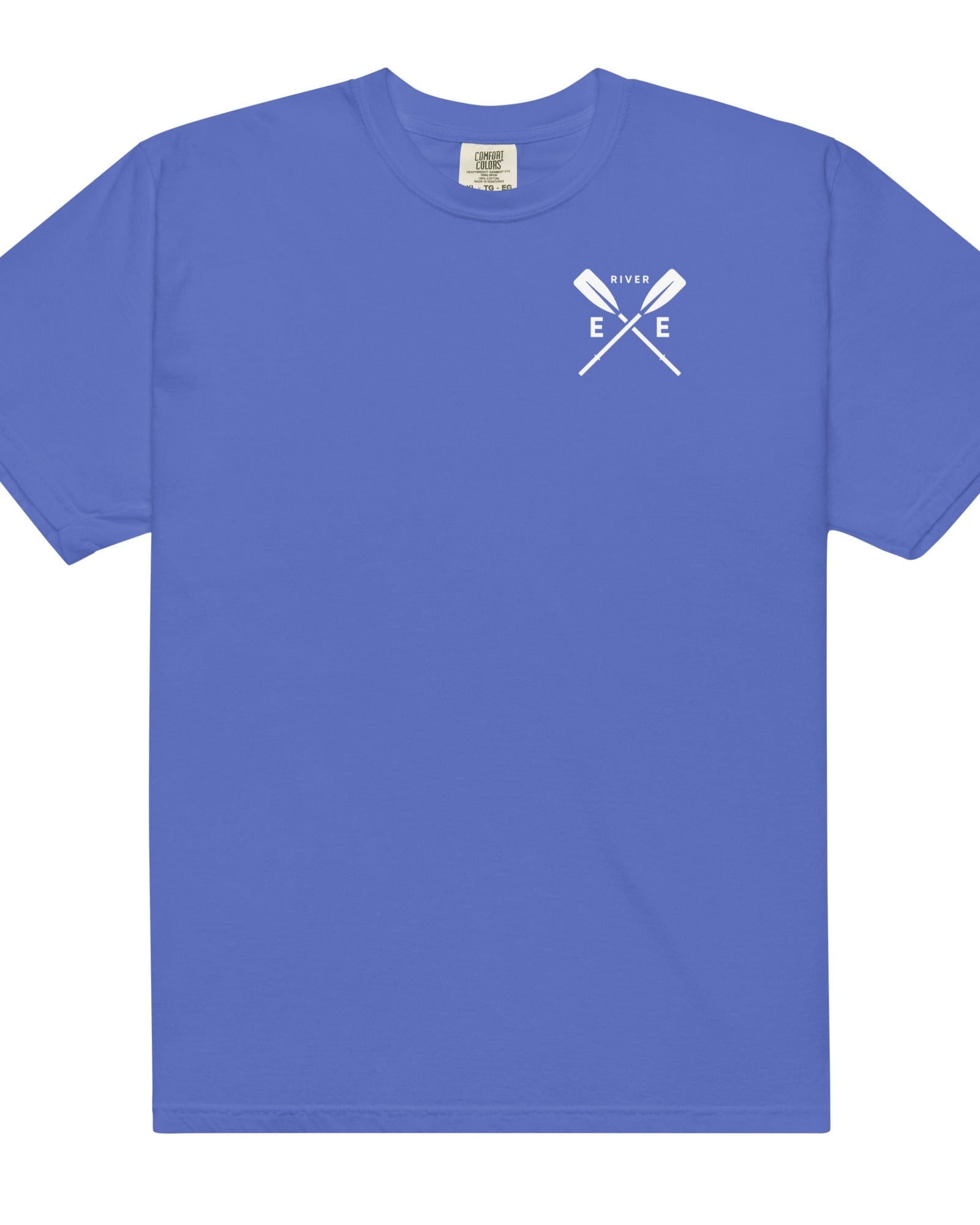 River Exe Garment-Dyed Heavyweight Cotton T-shirt | Exeter Gift Shop Flo Blue / S Shirts & Tops Jolly & Goode