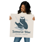 Samurai Blue Shorthair Sashimi Poster 18″×18″ Jolly & Goode