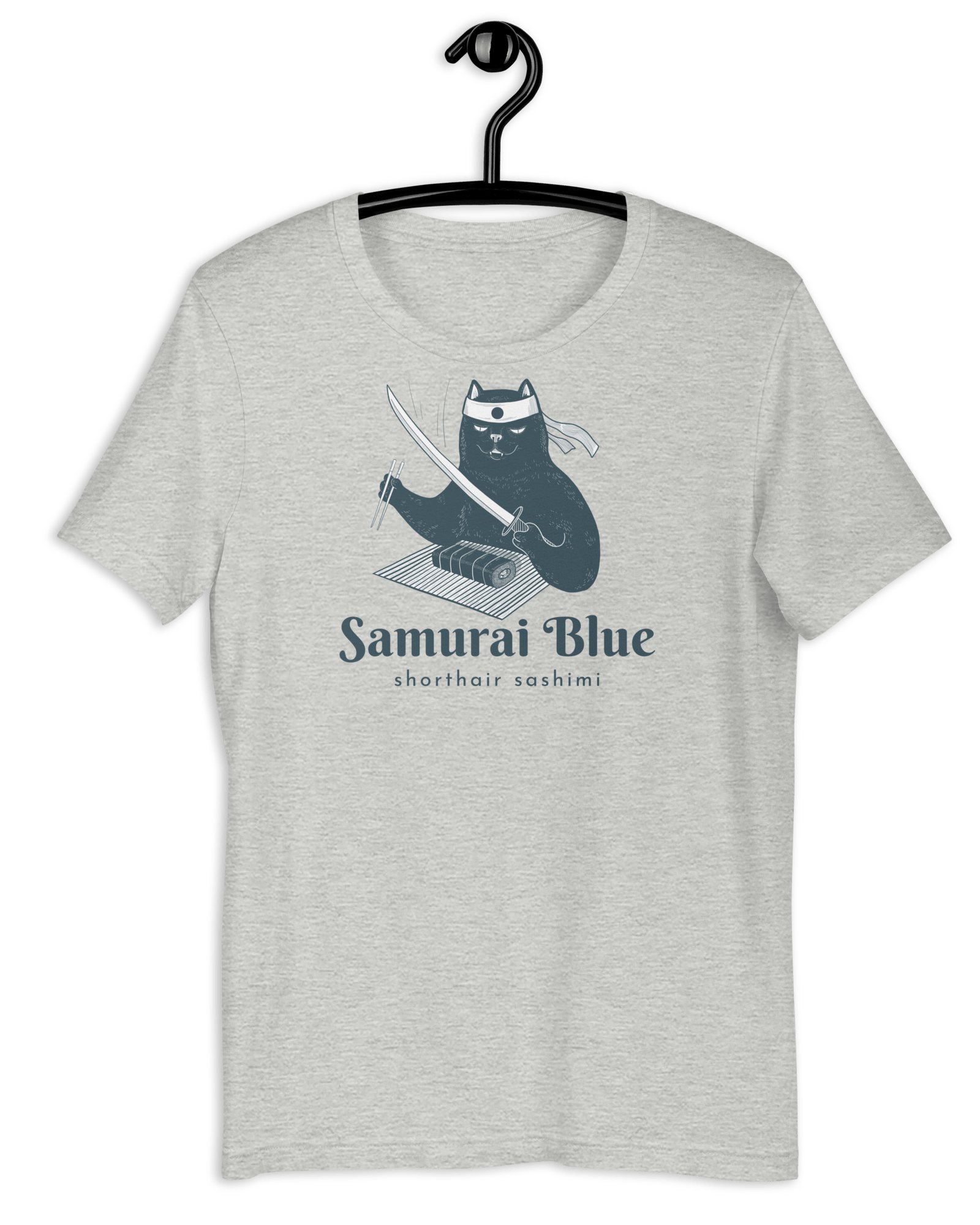 Samurai Blue Shorthair Sashimi T-shirt Athletic Heather / S Jolly & Goode