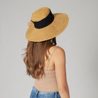 San Diego Hat Company Sun Brim Hats Black Women's Collapsible Crown Sun Hat Cheeky British Style
