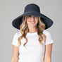 San Diego Hat Company Sun Brim Hats Blue Women's 6-way Round Crown Sun Hat Cheeky British Style