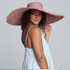 San Diego Hat Company Sun Brim Hats Mauve On Holiday - Oversized Wide Brim Sun Hat Cheeky British Style