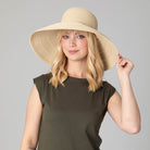 San Diego Hat Company Sun Brim Hats Natural Women's 6-way Round Crown Sun Hat Cheeky British Style