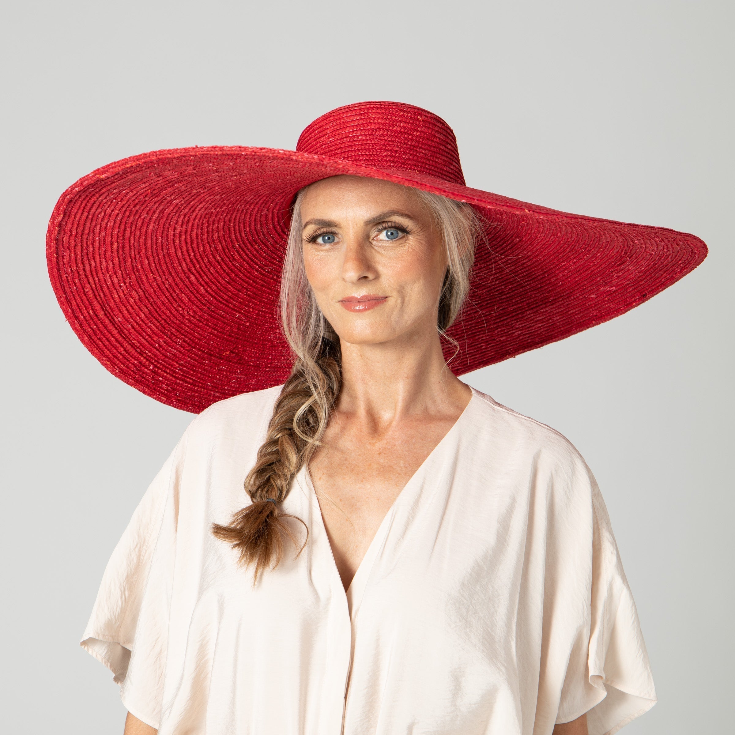 San Diego Hat Company Sun Brim Hats Red On Holiday - Oversized Wide Brim Sun Hat Cheeky British Style