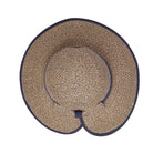 San Diego Hat Company Sun Brim Hats Women's Contrasting Edged Sun Brim Hat with Back Bow Cheeky British Style