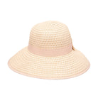 San Diego Hat Company Sun Brim Hats Women's Contrasting Edged Sun Brim Hat with Back Bow Cheeky British Style