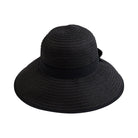 San Diego Hat Company Sun Brim Hats Women's Contrasting Edged Sun Brim Hat with Back Bow Cheeky British Style