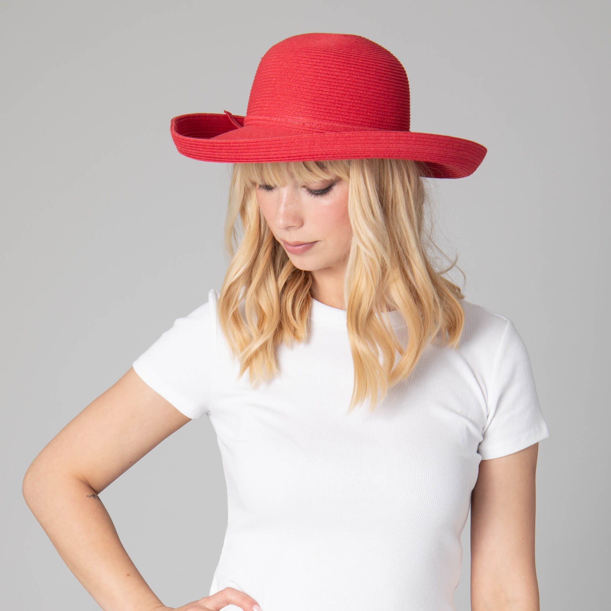 San Diego Hat Company SUN BRIM Women's Classic Paperbraided Sun Hat Cheeky British Style