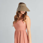 San Diego Hat Company Visor Mixed Black Women's Ultrabraid Large Bill Visor Cheeky British Style