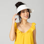 San Diego Hat Company Visor White Women's Ultrabraid Large Bill Visor Cheeky British Style