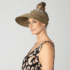 San Diego Hat Company Visor Women's Ultrabraid Large Bill Visor Cheeky British Style