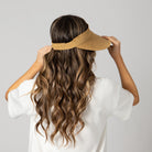 San Diego Hat Company Visor Women's Ultrabraid Large Bill Visor Cheeky British Style