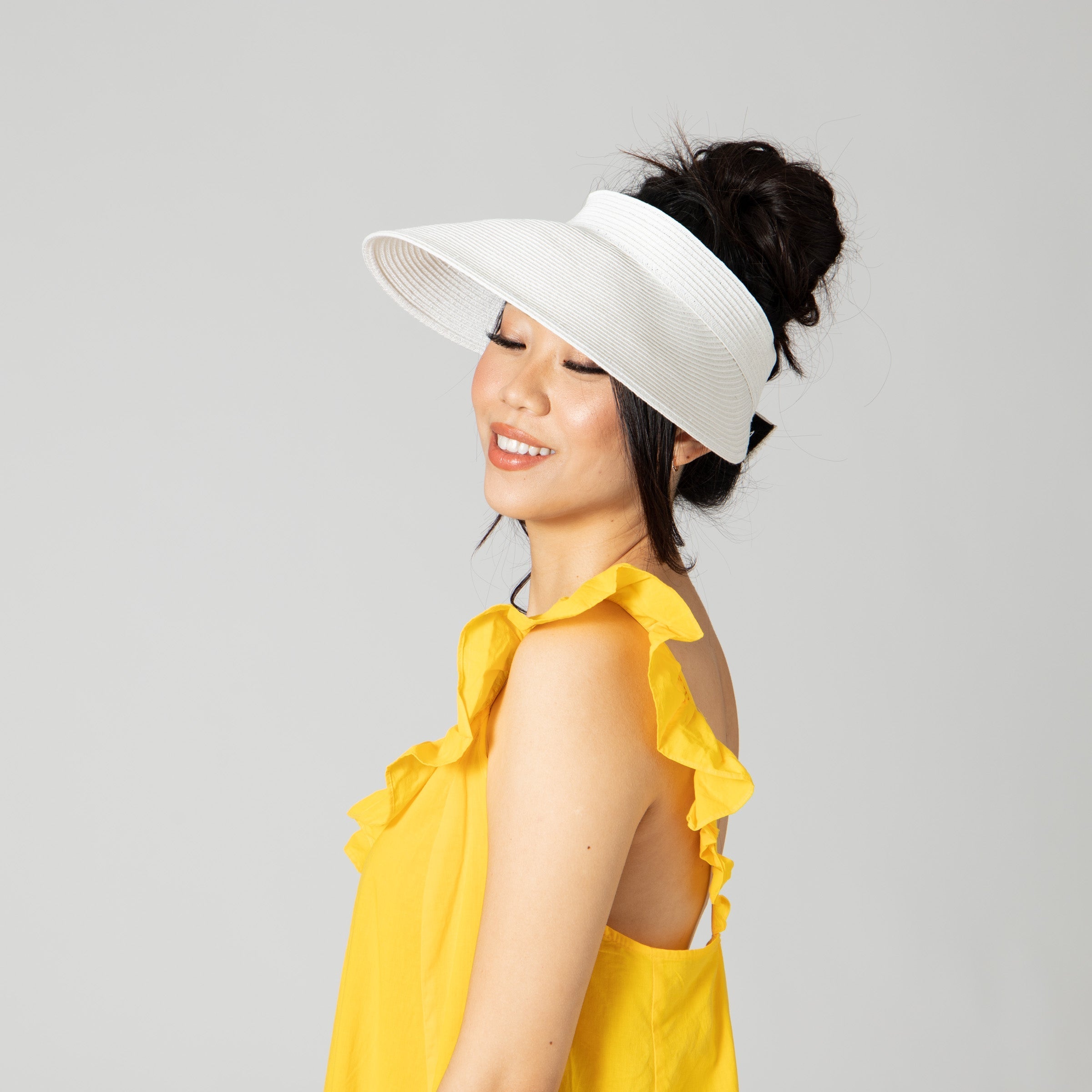 San Diego Hat Company Visor Women's Ultrabraid Large Bill Visor Cheeky British Style