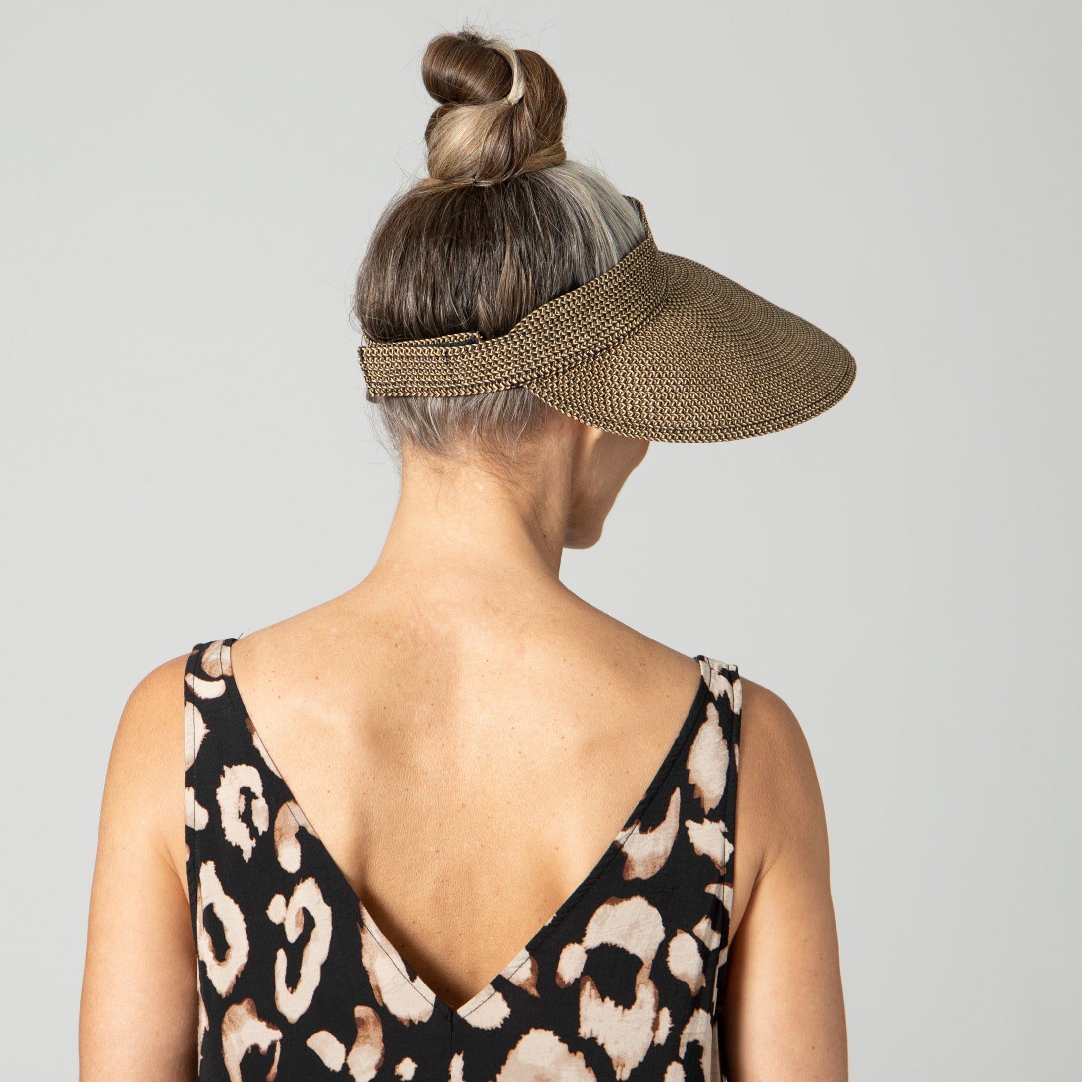 San Diego Hat Company Visor Women's Ultrabraid Large Bill Visor Cheeky British Style